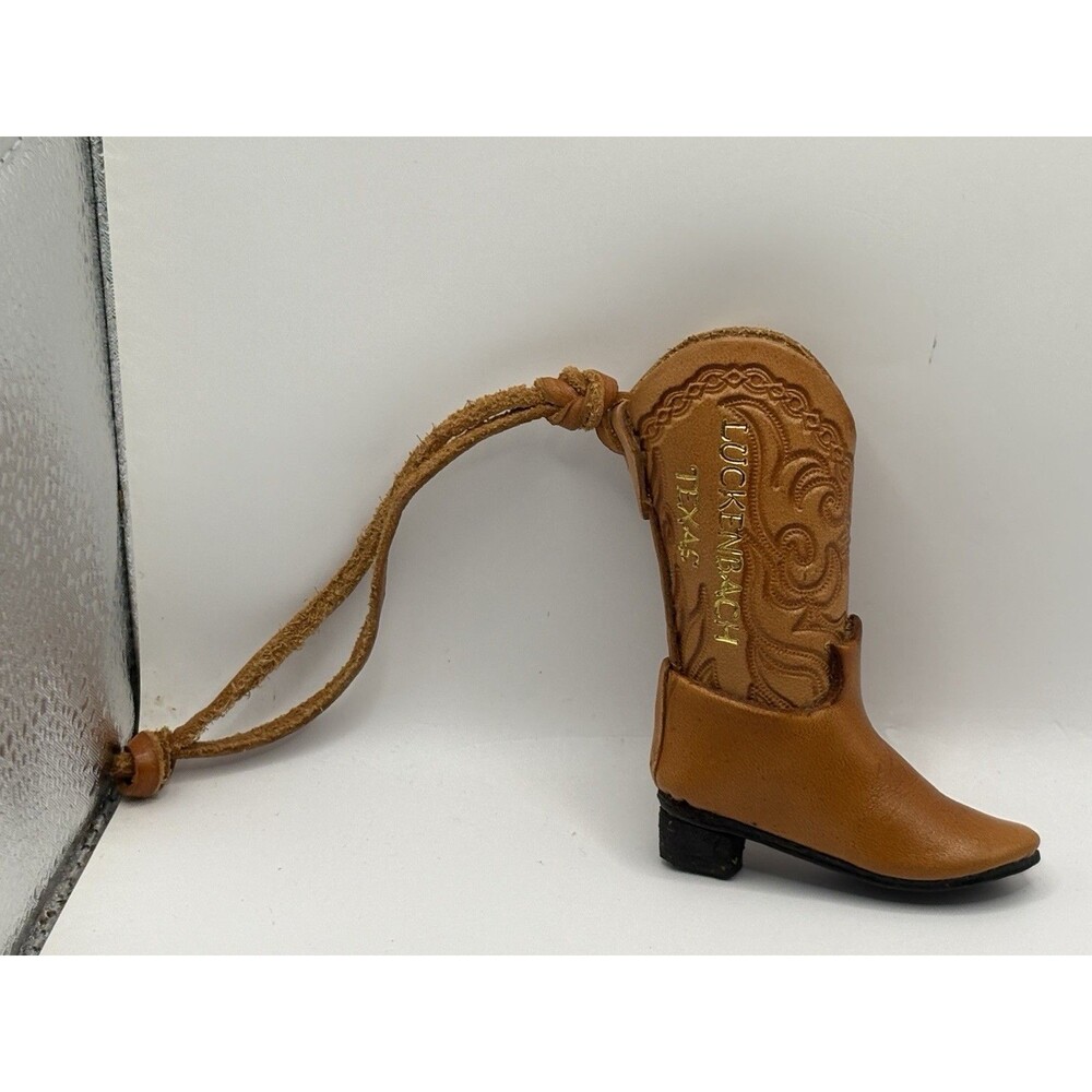 Luckenbach Texas Cowboy Boot Keychain Western Souvenir